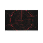 Red Gun Sight Print Polyester Flag