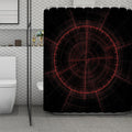 Red Gun Sight Print Polyester Shower Curtain