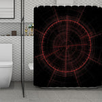 Red Gun Sight Print Polyester Shower Curtain