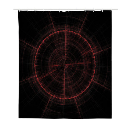Red Gun Sight Print Polyester Shower Curtain