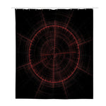 Red Gun Sight Print Polyester Shower Curtain
