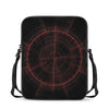 Red Gun Sight Print Rectangular Crossbody Bag