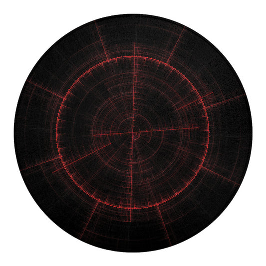 Red Gun Sight Print Round Blanket