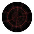 Red Gun Sight Print Round Floor Mat
