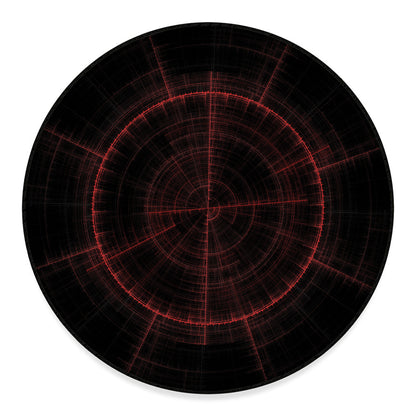 Red Gun Sight Print Round Floor Mat