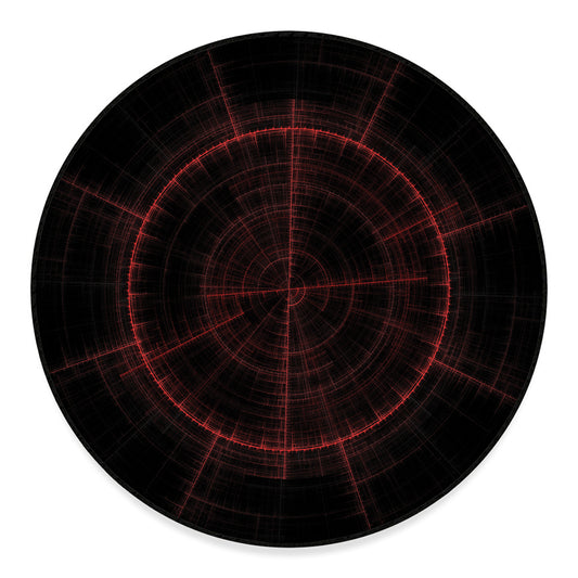 Red Gun Sight Print Round Floor Mat