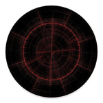 Red Gun Sight Print Round Floor Mat