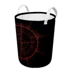 Red Gun Sight Print Round Laundry Basket