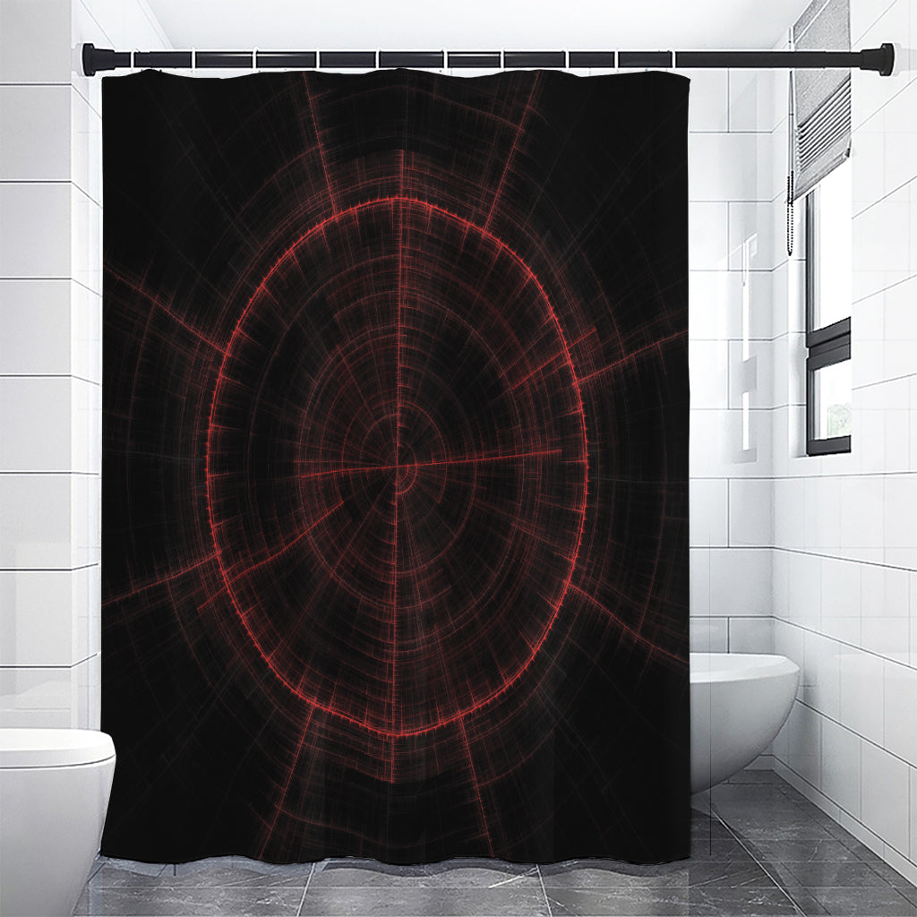 Red Gun Sight Print Shower Curtain