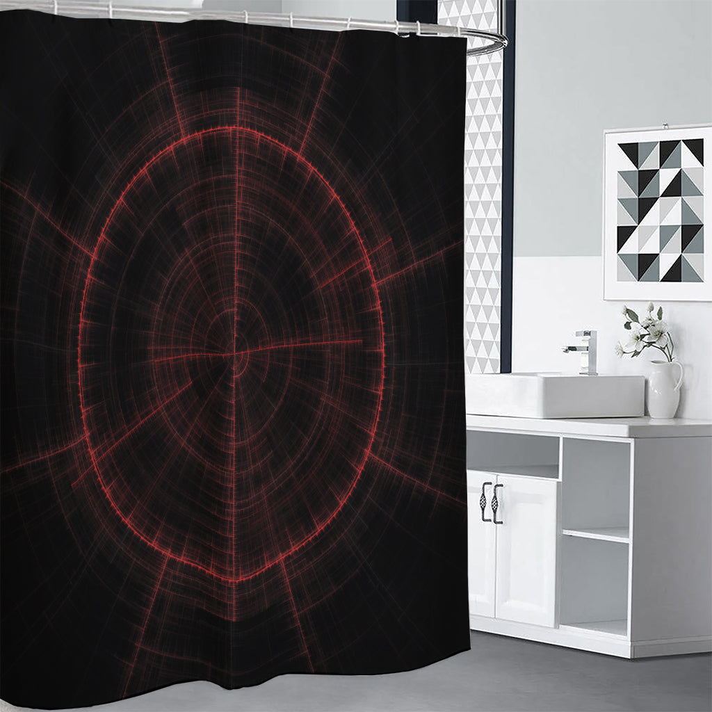 Red Gun Sight Print Shower Curtain