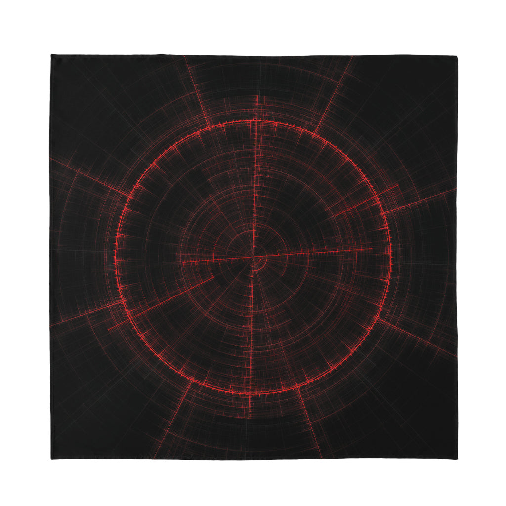 Red Gun Sight Print Silk Bandana