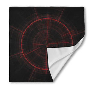 Red Gun Sight Print Silk Bandana