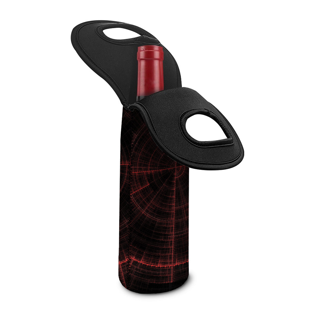 Red Gun Sight Print Single Neoprene Wine Tote
