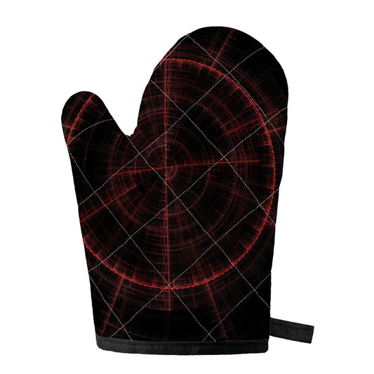 Red Gun Sight Print Single Oven Mitt