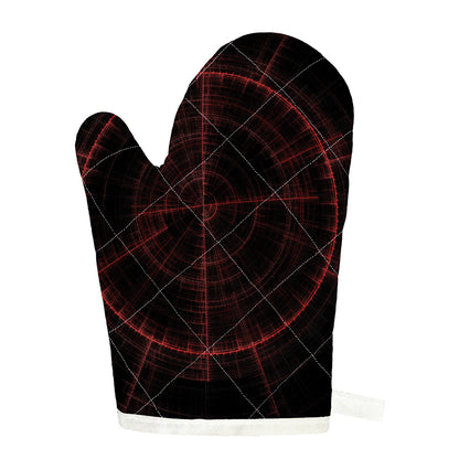 Red Gun Sight Print Single Oven Mitt