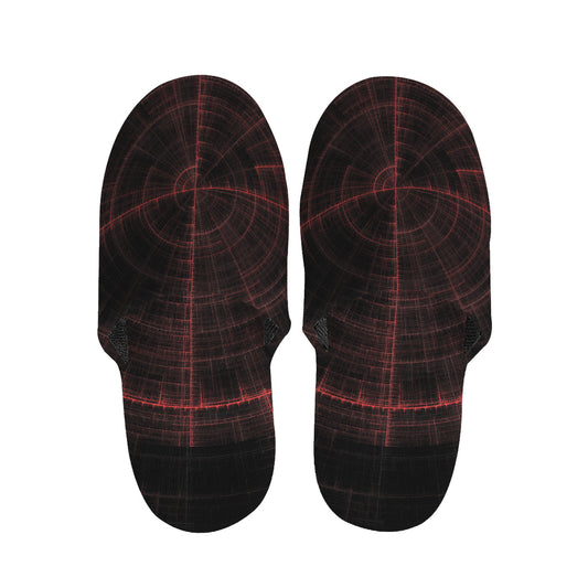 Red Gun Sight Print Slippers