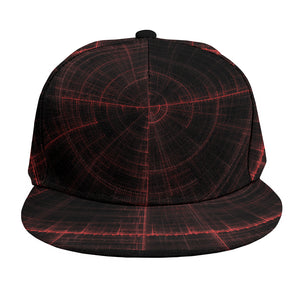 Red Gun Sight Print Snapback Cap