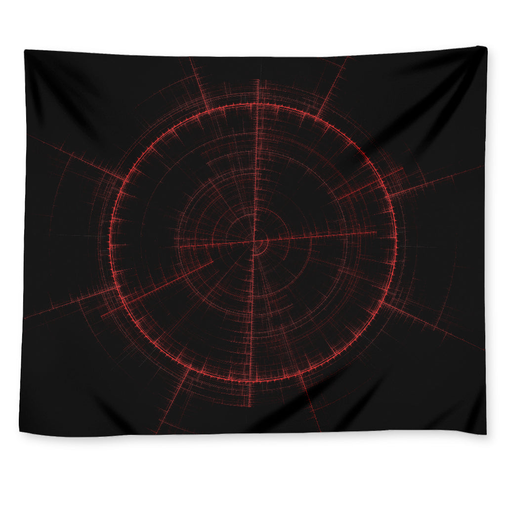 Red Gun Sight Print Tapestry