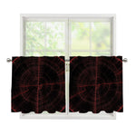 Red Gun Sight Print Tier Curtains