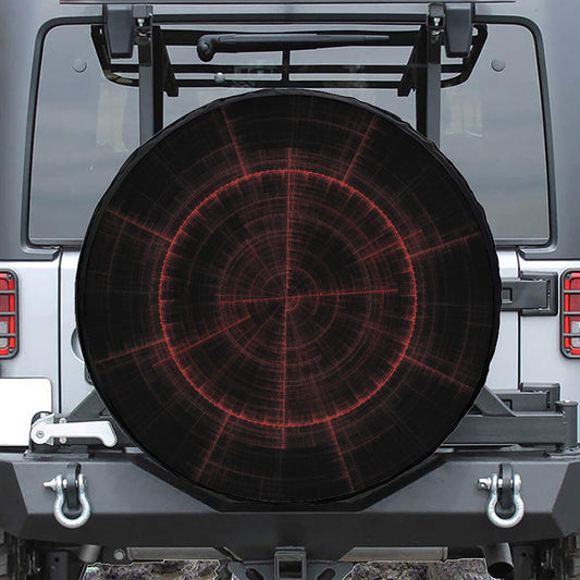 Red Gun Sight Print Tire Cover