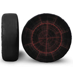 Red Gun Sight Print Tire Cover