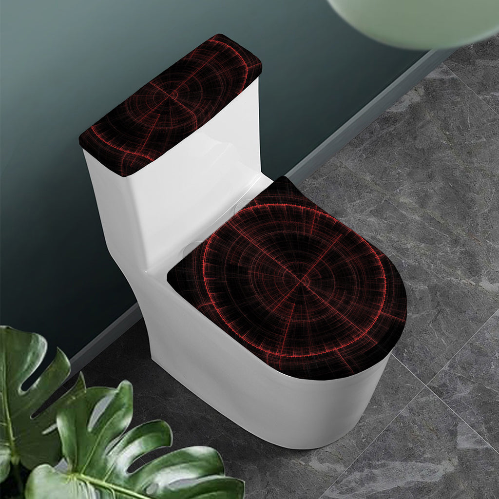 Red Gun Sight Print Toilet Lid And Tank Cover Set