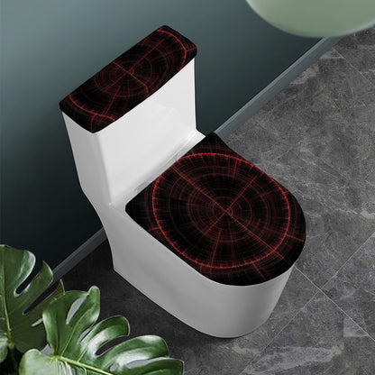 Red Gun Sight Print Toilet Lid And Tank Cover Set