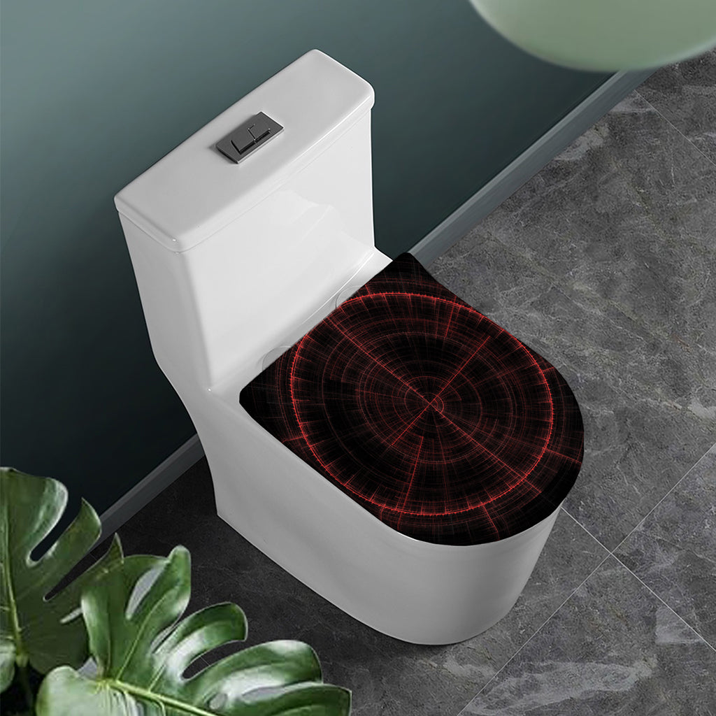 Red Gun Sight Print Toilet Lid Cover