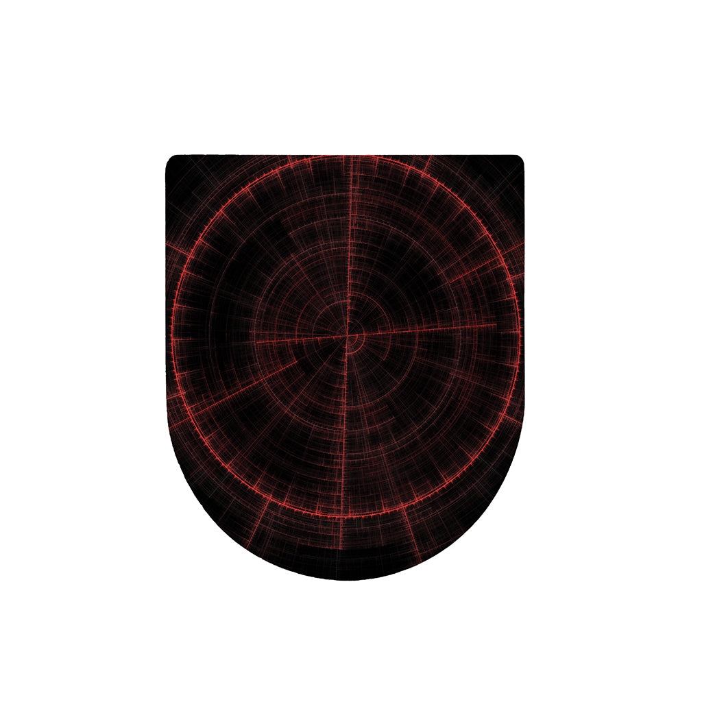 Red Gun Sight Print Toilet Lid Cover