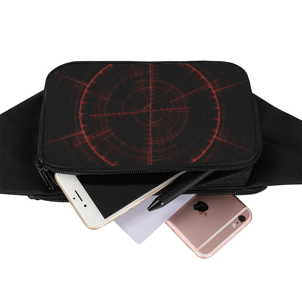 Red Gun Sight Print Waist Bag