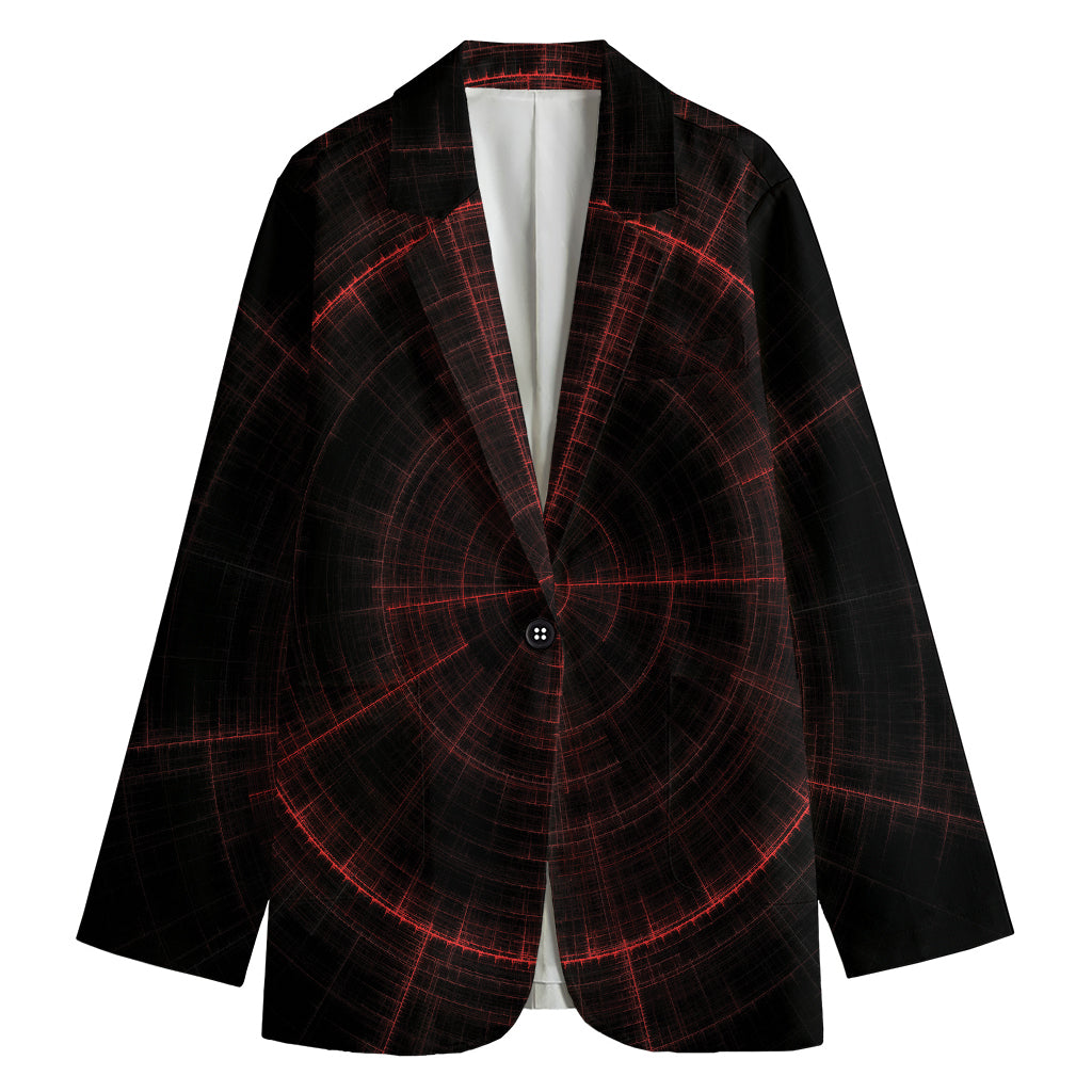 Red Gun Sight Print Women's Blazer