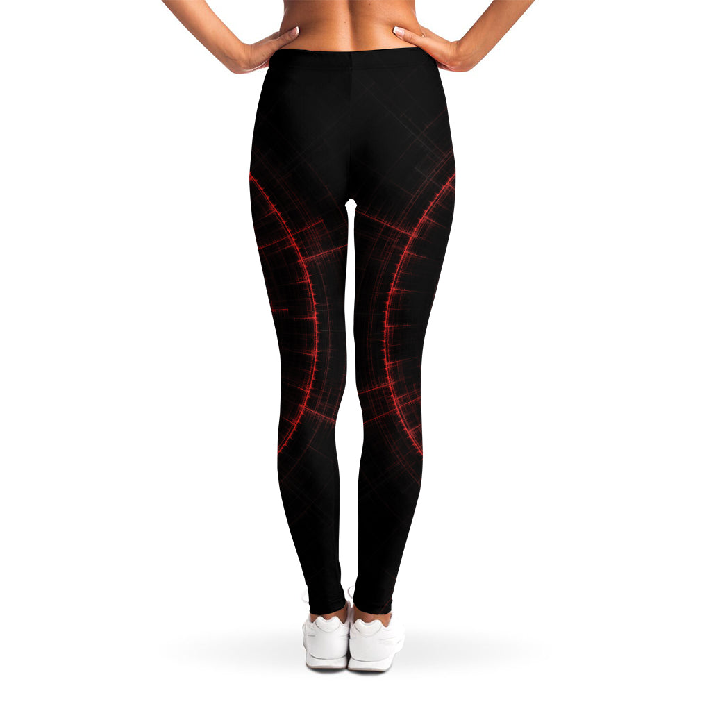 Red Gun Sight Print Women's Leggings