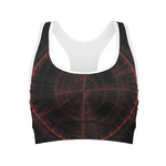 Red Gun Sight Print Women's Sports Bra
