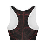 Red Gun Sight Print Women's Sports Bra