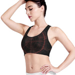 Red Gun Sight Print Women's Sports Bra