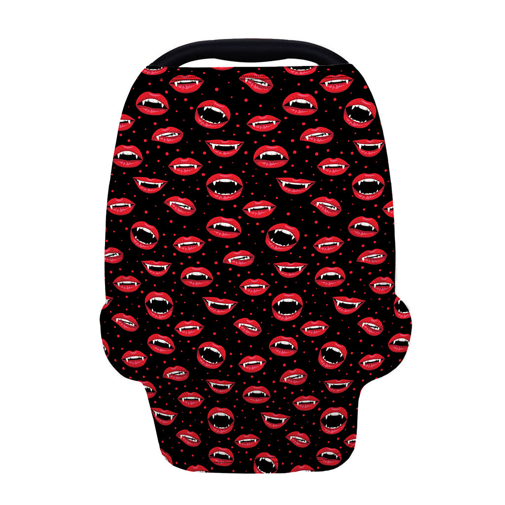 Red Halloween Vampire Lips Pattern Print Baby Seat Cover
