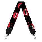Red Halloween Vampire Lips Pattern Print Bag Strap