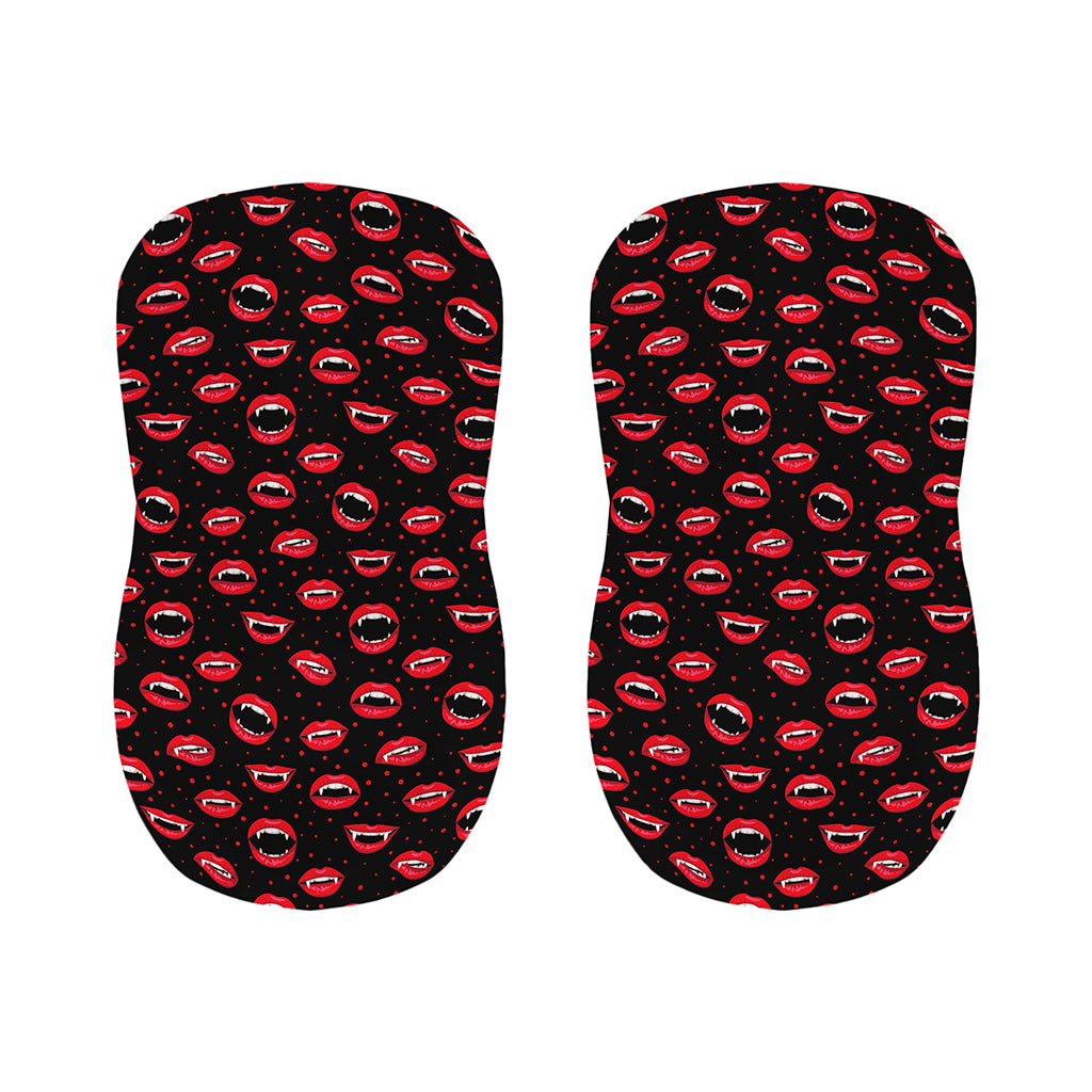 Red Halloween Vampire Lips Pattern Print Bar Stool Covers
