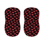 Red Halloween Vampire Lips Pattern Print Bar Stool Covers