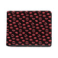 Red Halloween Vampire Lips Pattern Print Bifold Wallet