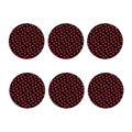 Red Halloween Vampire Lips Pattern Print Coaster Set