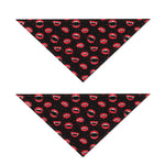Red Halloween Vampire Lips Pattern Print Dog Bandana