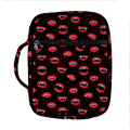 Red Halloween Vampire Lips Pattern Print Front Pocket Bible Bag