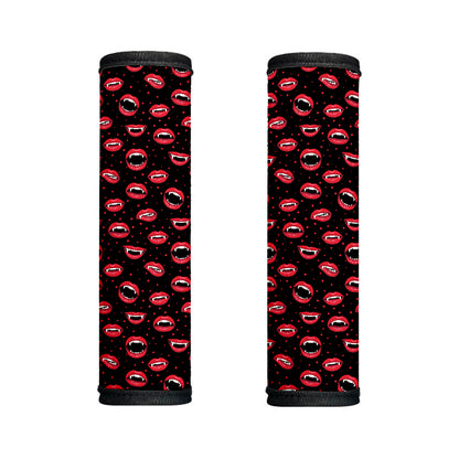 Red Halloween Vampire Lips Pattern Print Handle Covers