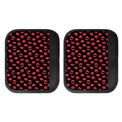 Red Halloween Vampire Lips Pattern Print Handle Covers