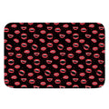 Red Halloween Vampire Lips Pattern Print Indoor Door Mat