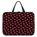 Red Halloween Vampire Lips Pattern Print Laptop Sleeve With Handle