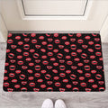 Red Halloween Vampire Lips Pattern Print Rubber Doormat