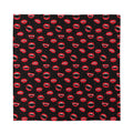 Red Halloween Vampire Lips Pattern Print Silk Bandana