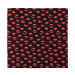 Red Halloween Vampire Lips Pattern Print Silk Bandana